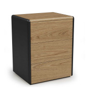 Тумба Favo для письменных/ компьютерных столов, цвет дуб натуральный/ эмаль черная