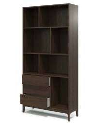 Стеллаж Fredo 3, цвет орех темный
