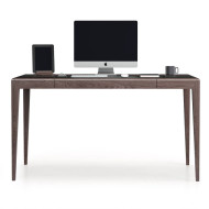 Стол письменный Consul, цвет орех темный/ экокожа черная